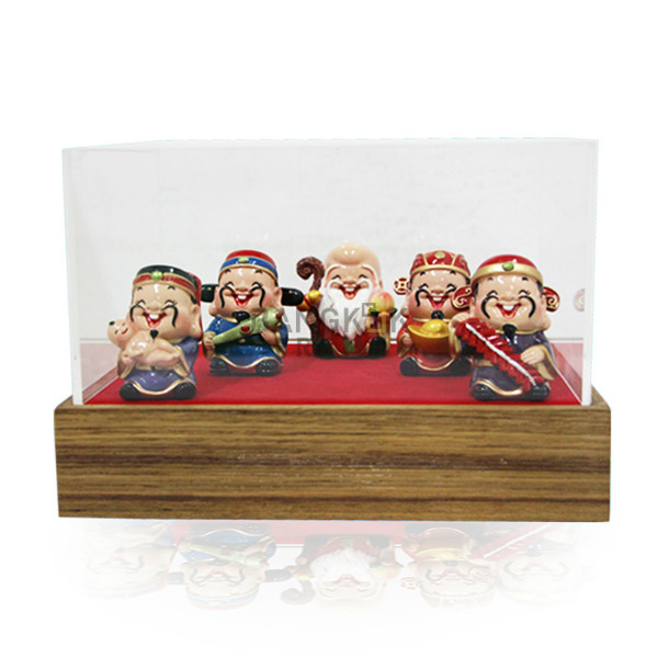 กรอบกล่องใสโชว์สินค้าฐานไม้